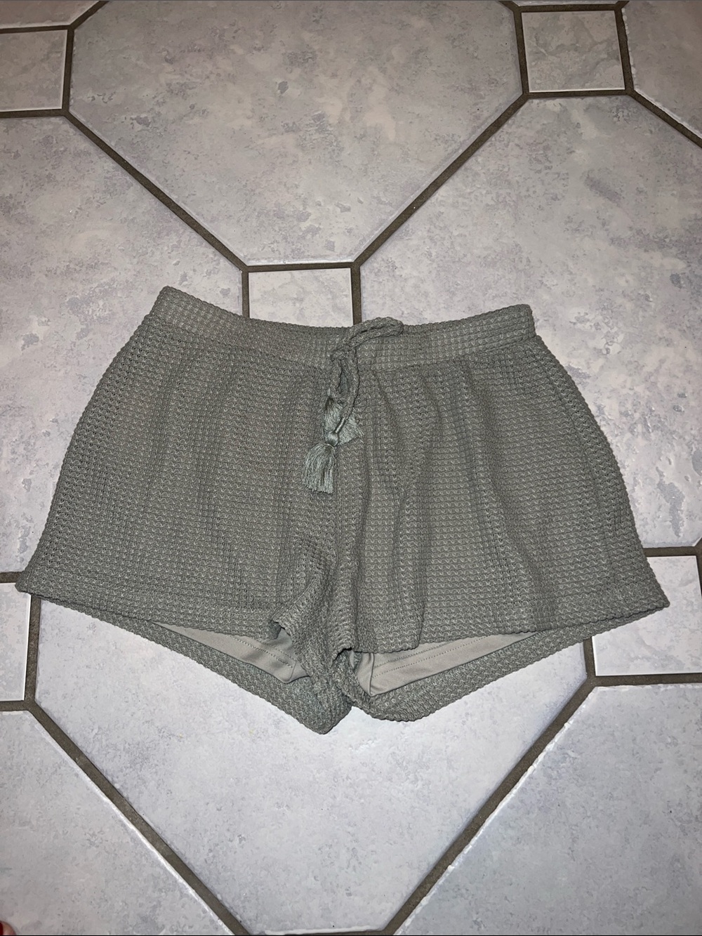 Surf Gypsy Light Green Smocked Waist Shorts